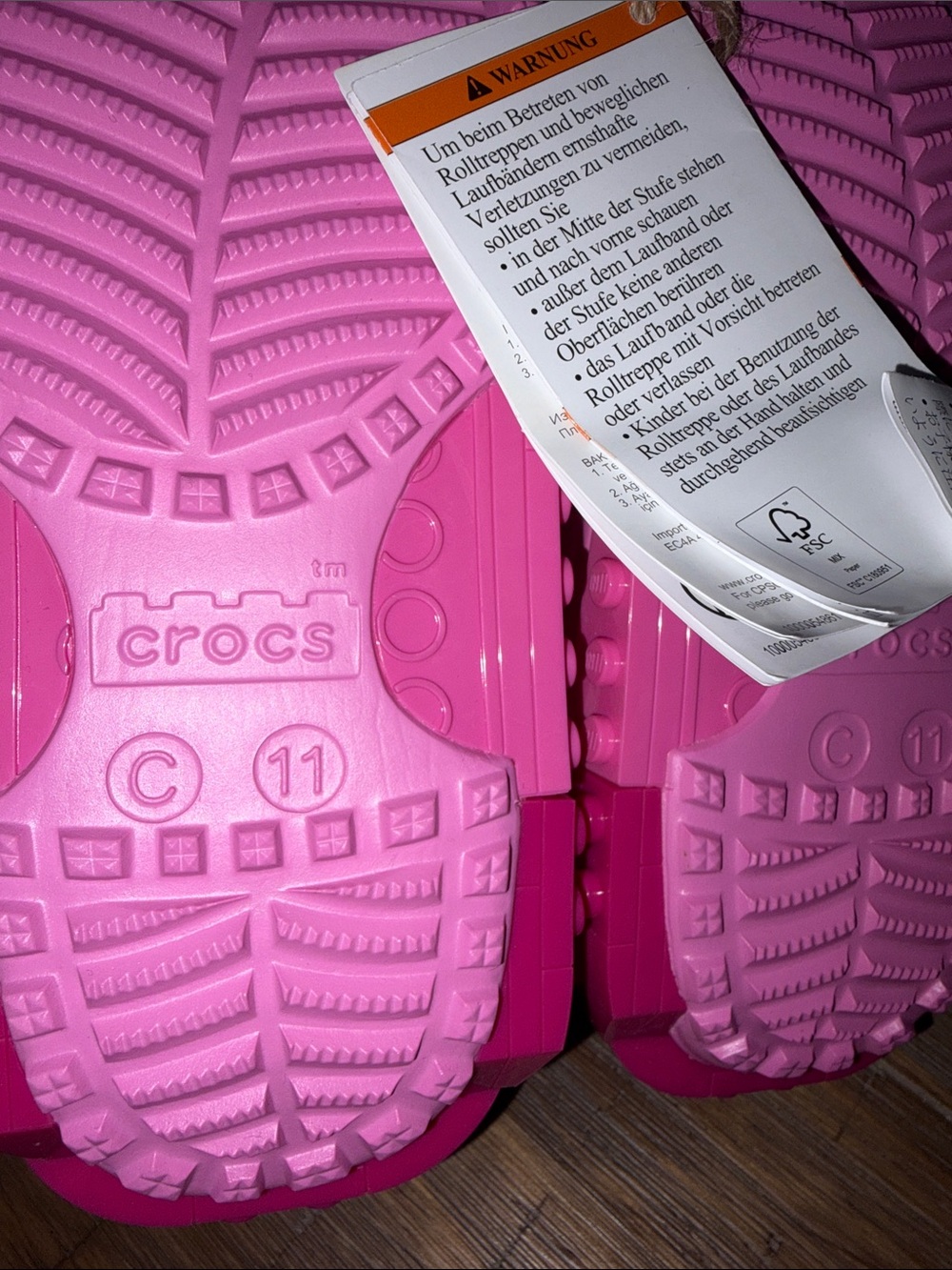 LEGO Kids' Pink Brick-Detail Clog C 11 - Picture 5 of 5